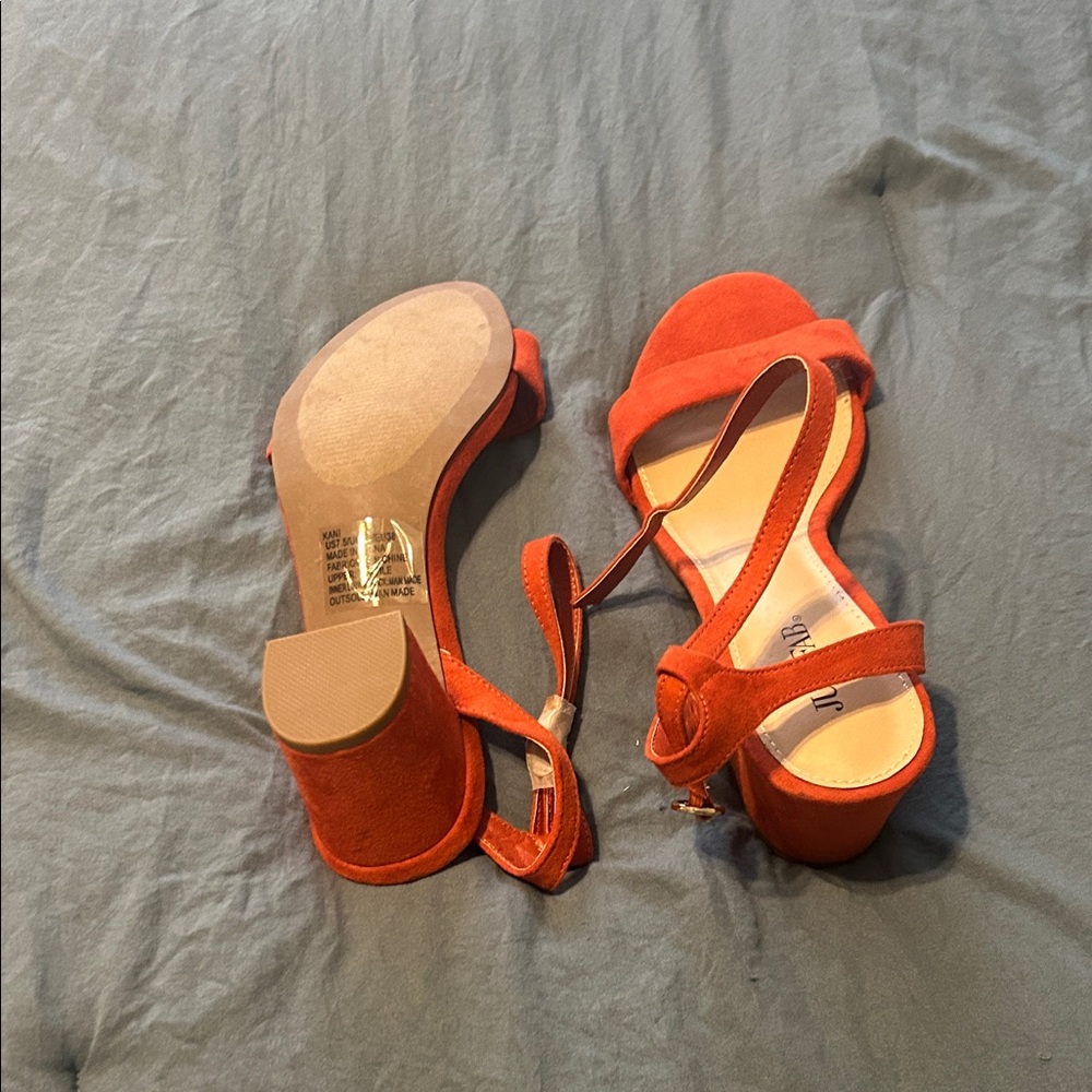 JustFab orange  Suede Heels
